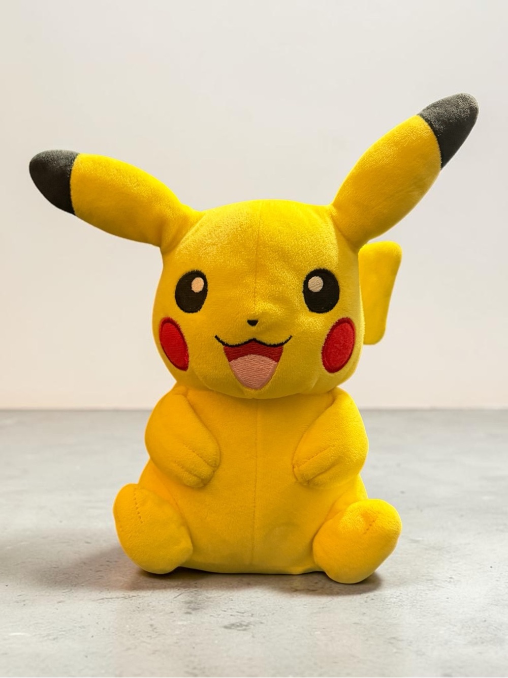 Pokemon Pikachu Plush - Yellow with Red Cheeks and Black Ear Tips